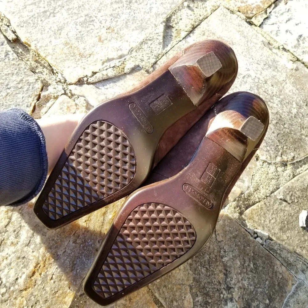 NEW Aerosoles Sleekend Suede Loafer Pumps Heels